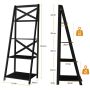 4-tier A-shaped shelf, MDF, black
