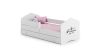 Children's bed Fala with drawer, mattress and barrier protection 144 cm x 78 cm x 65 cm, a princess sleeps here