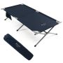 Camping folding bed 214.5x106x49.5cm., blue/gray