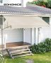 Adjustable awning 300 x 130 cm, grey