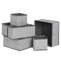 Gray underwear/drawer organizer boxes, 6pcs.