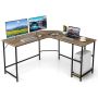 Desk 138x138x75cm., light brown/black