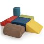 Set of 6 building blocks, assorted colors