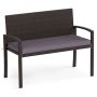 Garden bench 56x110x84cm., brown/dark gray