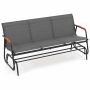 Garden bench 74x169x84cm., gray/black