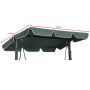 Swing roof 196x109cm., dark green