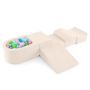 Set of 5 building blocks, beige
