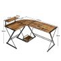 Desk 147x112x94cm., brown/black