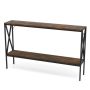 Console 120x23x74cm., brown/black