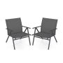 Set of 2 garden chairs 67x61.5x78cm., dark gray
