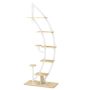 Flower stand 60x30x155cm., white/light brown