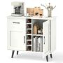 Kitchen cabinet 90x40x79cm., white/black
