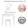 Children's dressing table with chair, white