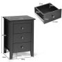 Bedside table 46x37x65cm., black