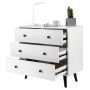 Chest of drawers 80x39.5x76cm., white/black