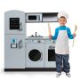 Children's kitchen 81.3x28x83.8cm., black/gray