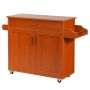 Kitchen island on casters 116x40x85cm, brown
