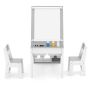 Children's table with chairs, white/gray