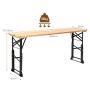 Dining table 168.5x50x105cm., light brown/black