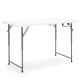 Tourist folding table 120x60x74.5cm., white/gray