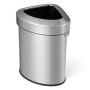 Trash can 37x45.5x64cm., silver/black