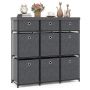 Chest of drawers 87x29x84cm., dark gray/black