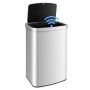 Trash can 39x29.5x60cm., silver/black