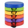 Set of 6 bean bags 35x35x6cm., assorted colors