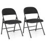 Set of 2 dining chairs 47x45x79cm., black