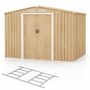 Garden storage shed 259x196x184cm., light brown