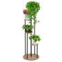 Flower stand 40x40x122.5cm., black/brown