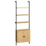 Freestanding shelf 60x30x184cm., light brown/black