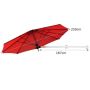 Outdoor umbrella 183x244cm., red/white