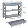 Console 100x30x80cm., gray