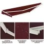Awning 400x250cm., red color