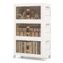 Bathroom cabinet 49.5x31.5x86cm., white/brown