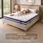 7-zone pocket spring mattress with gel viscoelastic filling, H3 medium firmness, 160 x 200 x 25 cm, blue