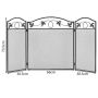 Fireplace guard 128x2x74cm., black
