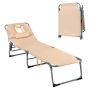 Lounger 194x61x35.5cm., beige