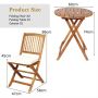 3-piece garden furniture set, brown