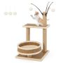 Scratching post 40x40x80cm., light brown