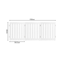 Dog fence 152x60cm., white