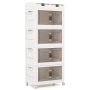 Bookcase 54.5x34.5x132cm., white
