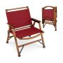 Tourist chair 56x54.5x65cm., brown/red