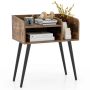 Bedside table 50x32x58cm., brown/black