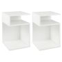Side table 33x33x50cm., white