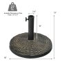 Umbrella base 45x34cm., bronze color