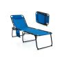 Lounger 188x59x41cm., blue/black
