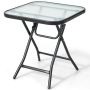 Folding outdoor table 46.5x46.5x42cm., black