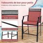 Set of 2 garden chairs 66x62x114cm., red/black